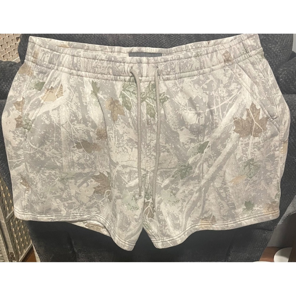 Abercrombie & Fitch Soft A&F Essentials Camo Sweat Shorts Mens XL Grey Green